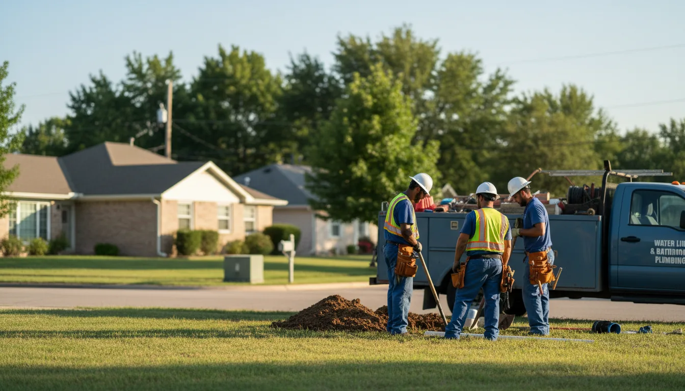 Residential water line and bathroom plumbing service in Edmondson, AR
